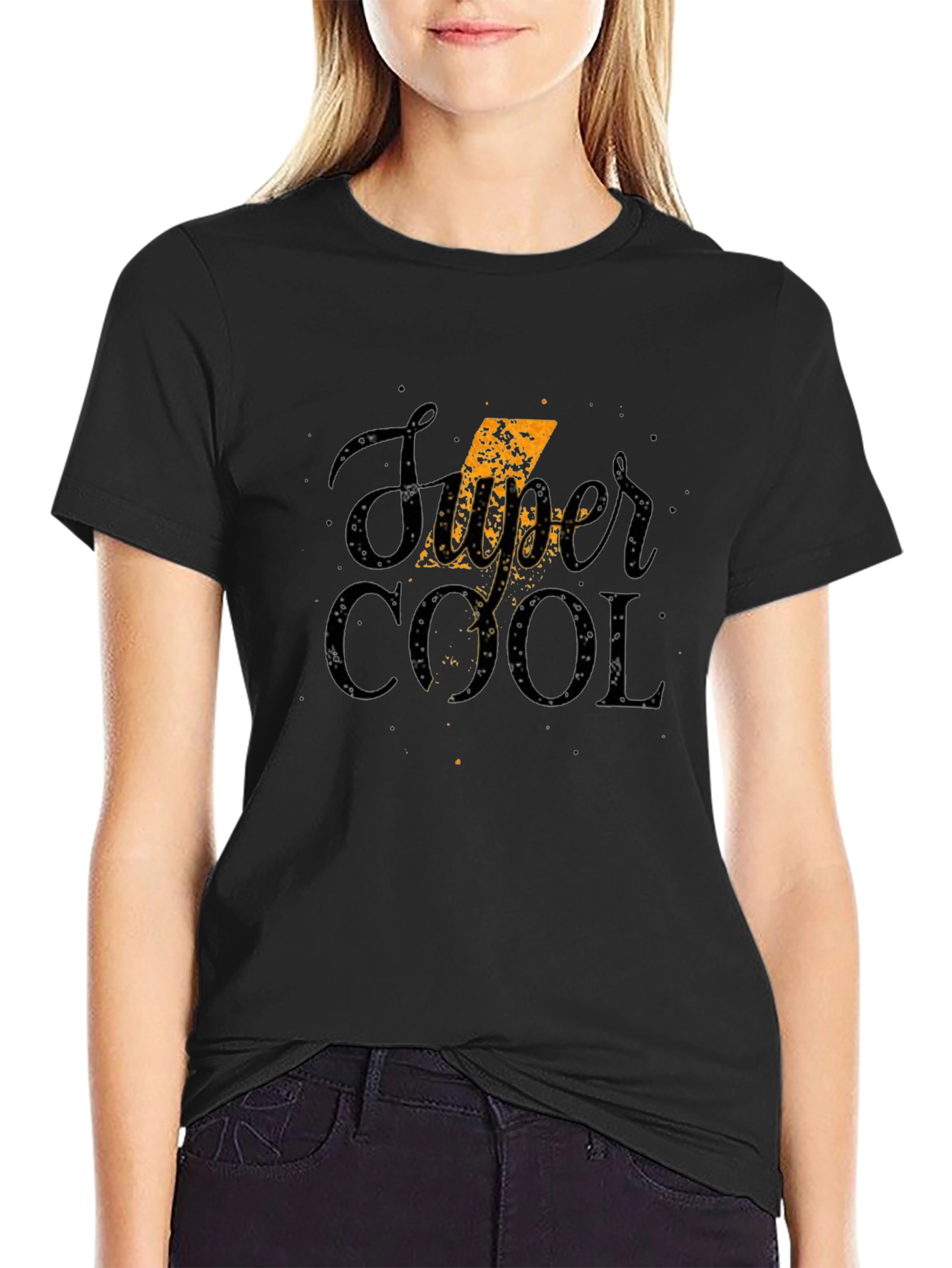 Super Cool Graphic Tee - Stylish Black T-Shirt