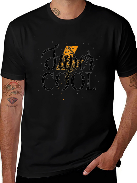 Super Cool Graphic Tee - Stylish Black T-Shirt