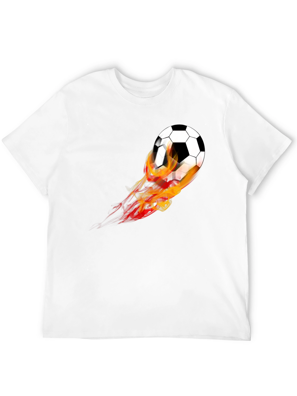 Flaming Soccer Ball Graphic Tee