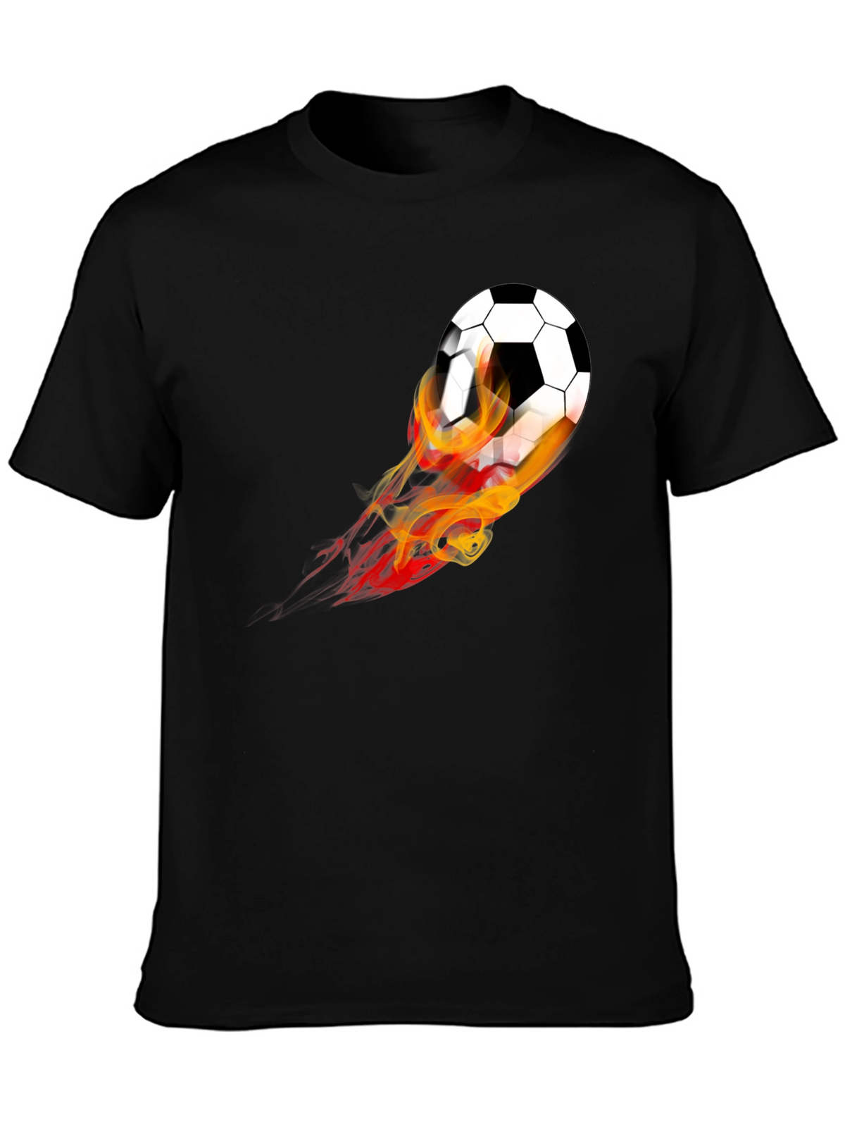 Flaming Soccer Ball Graphic Tee