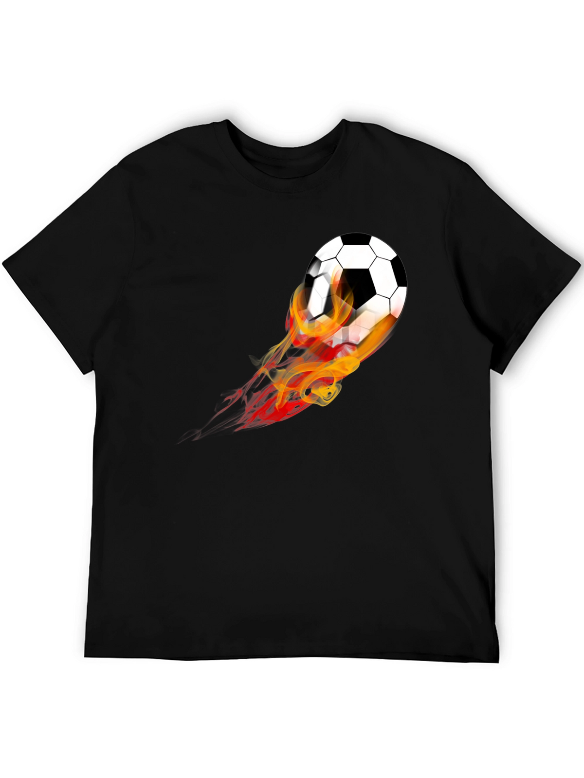 Flaming Soccer Ball Graphic Tee