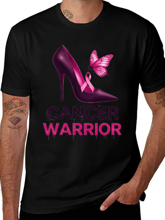 Cancer Warrior T-Shirt Pink Ribbon Shoe Breast Cancer Awareness