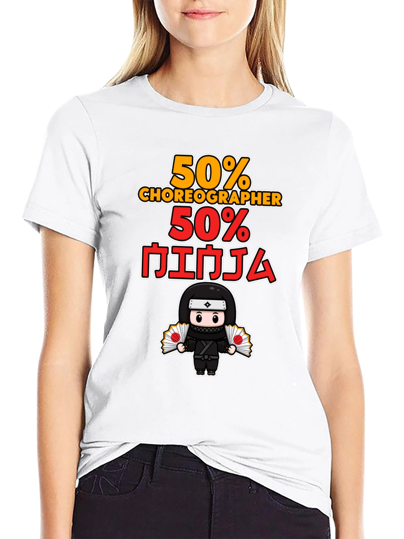 50% Choreographer 50% Ninja Graphic T-Shirt