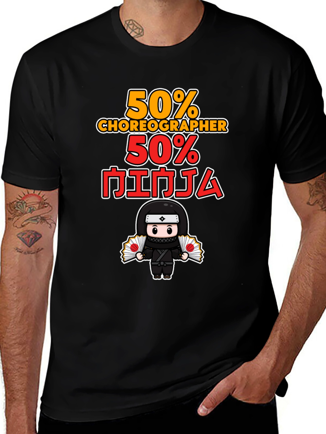 50% Choreographer 50% Ninja Graphic T-Shirt
