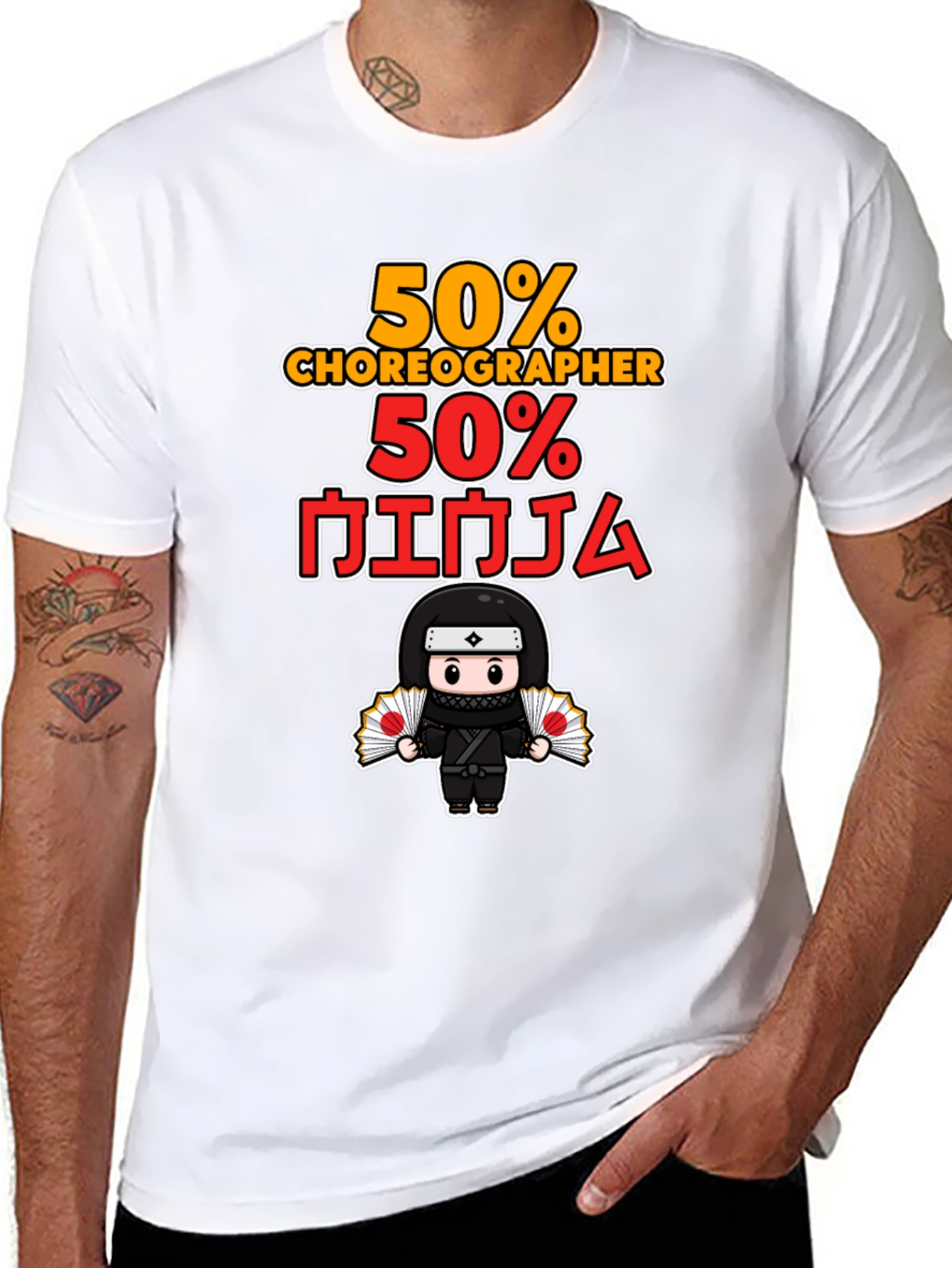 50% Choreographer 50% Ninja Graphic T-Shirt