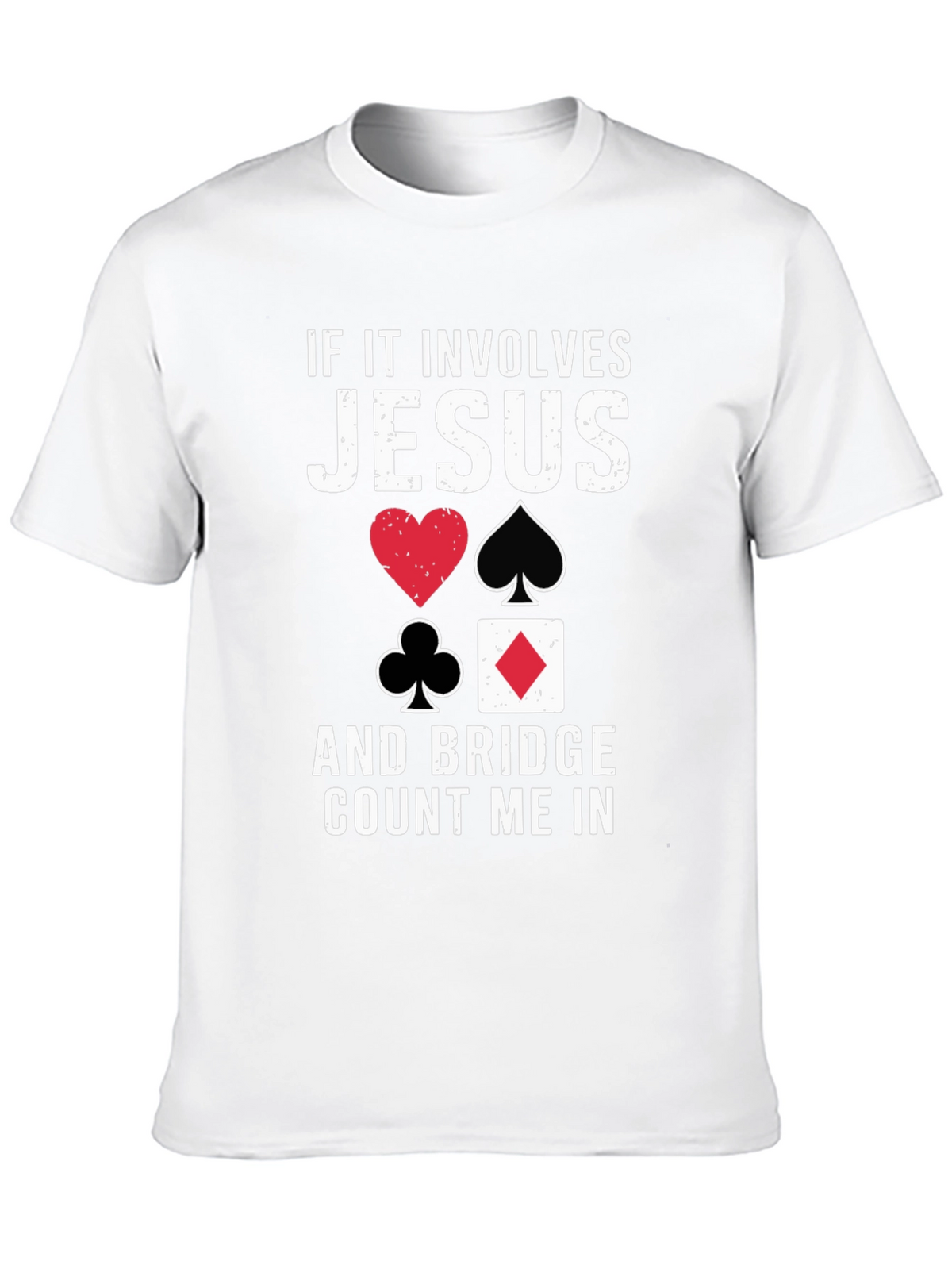 Jesus and Bridge Game Black T-Shirt