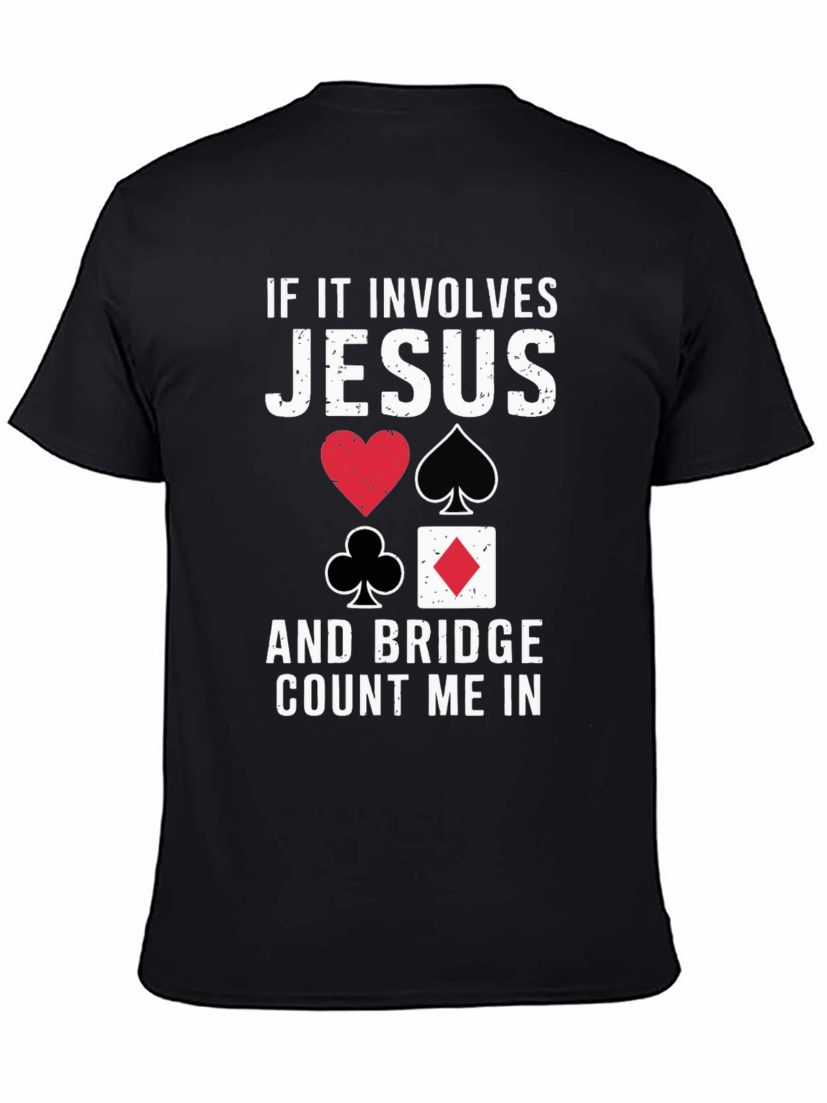 Jesus and Bridge Game Black T-Shirt