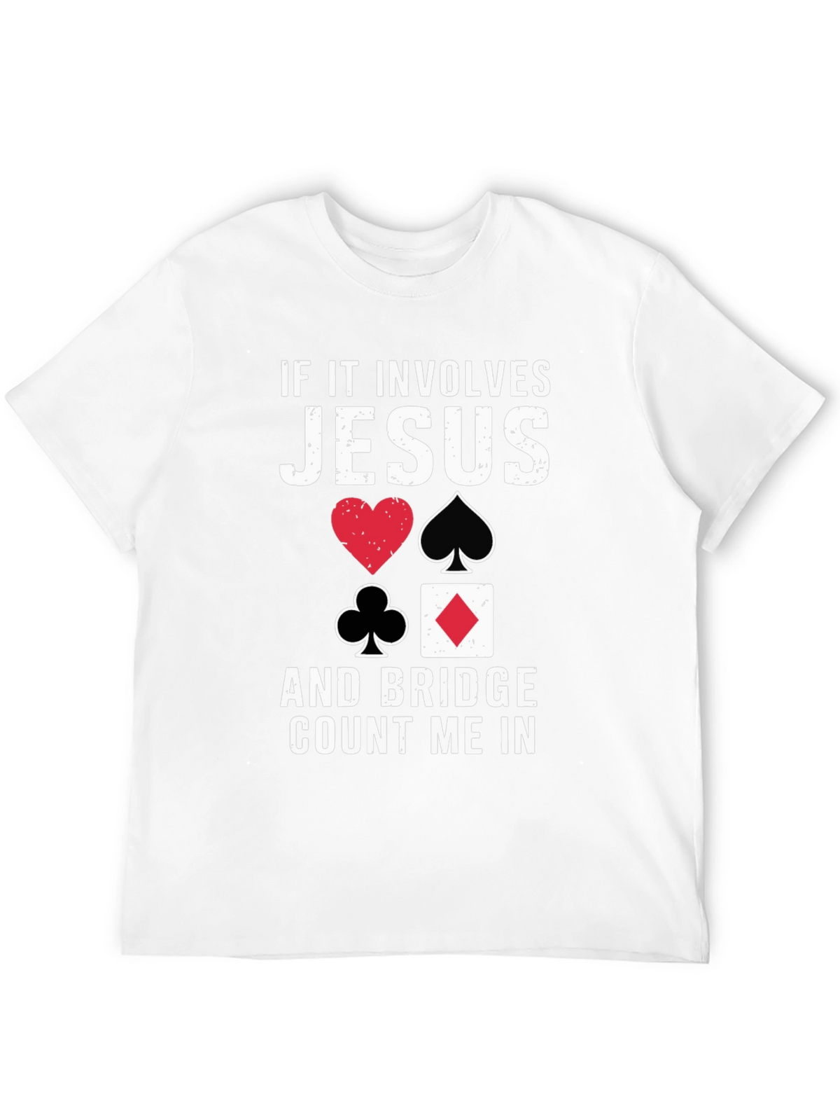 Jesus and Bridge Game Black T-Shirt