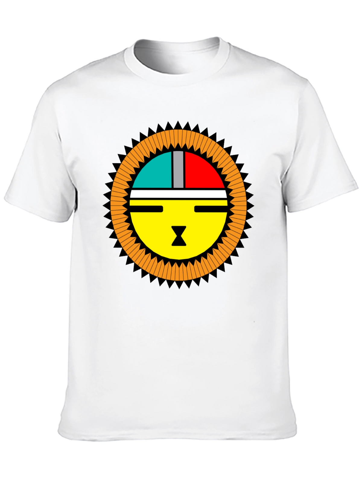 Graphic Tee - Modern Sun Design Black T-Shirt