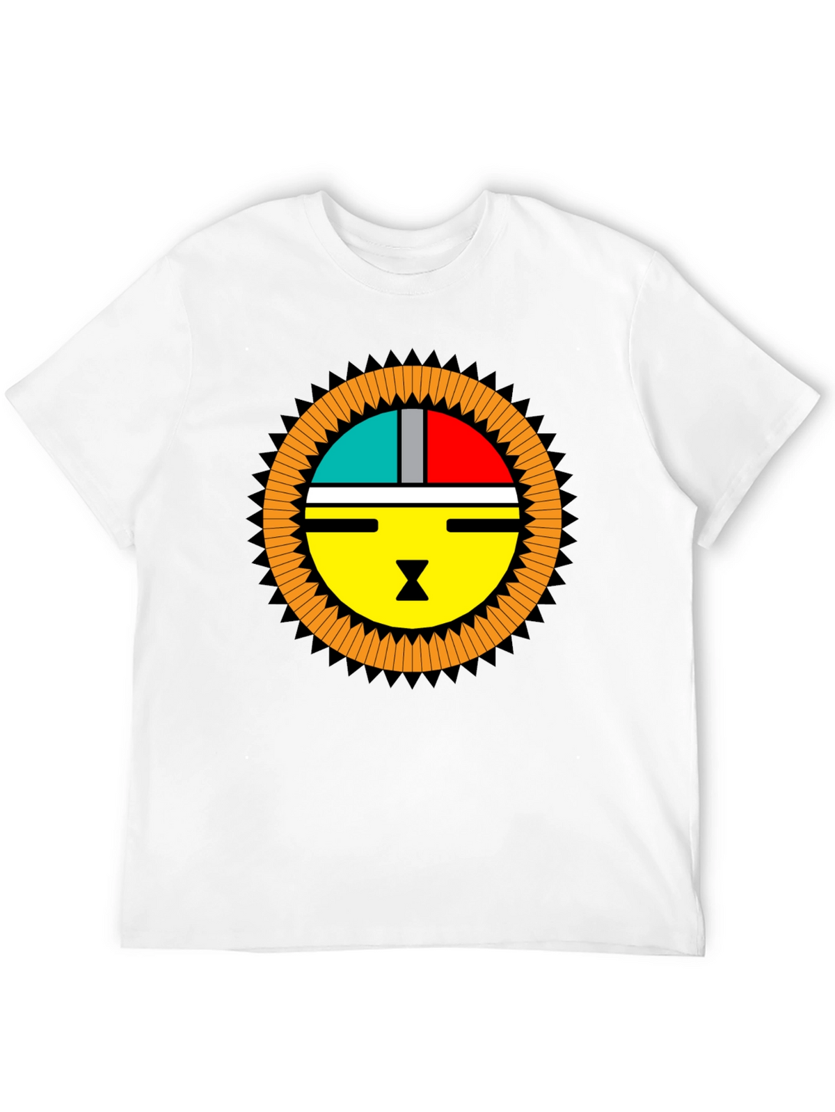 Graphic Tee - Modern Sun Design Black T-Shirt