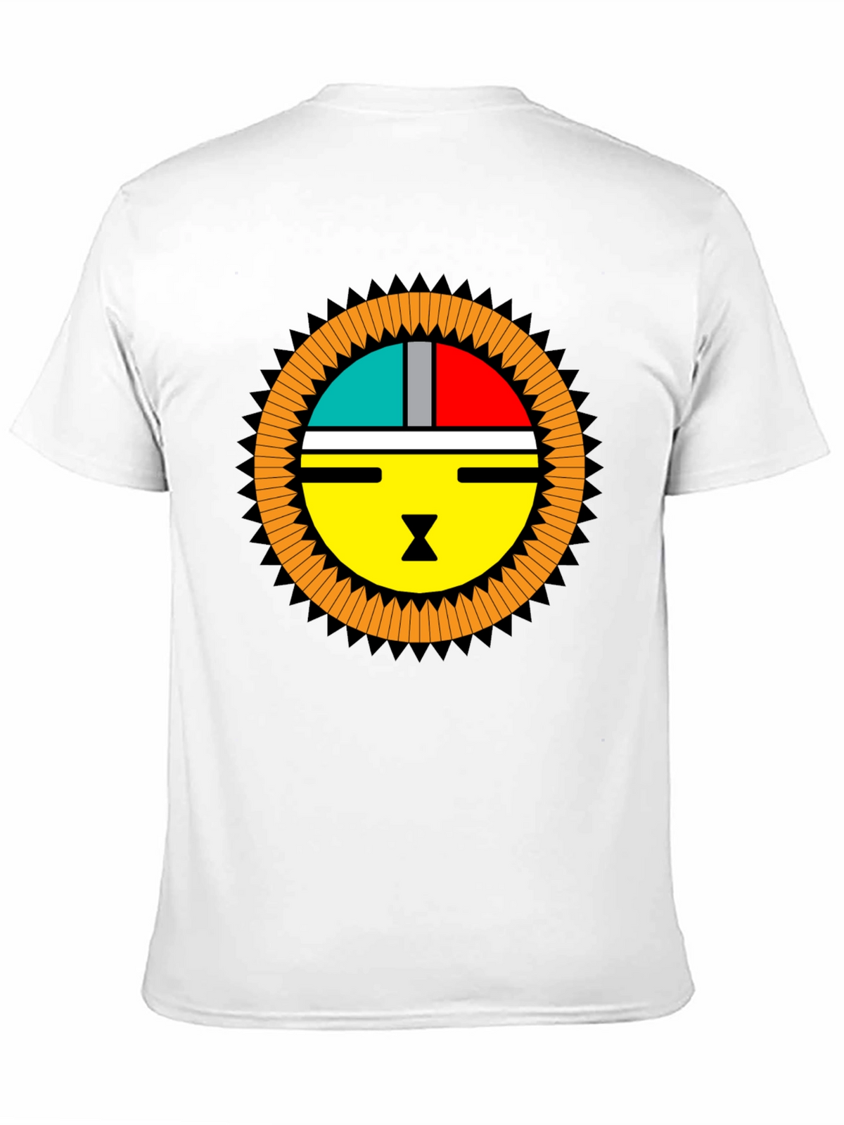 Graphic Tee - Modern Sun Design Black T-Shirt