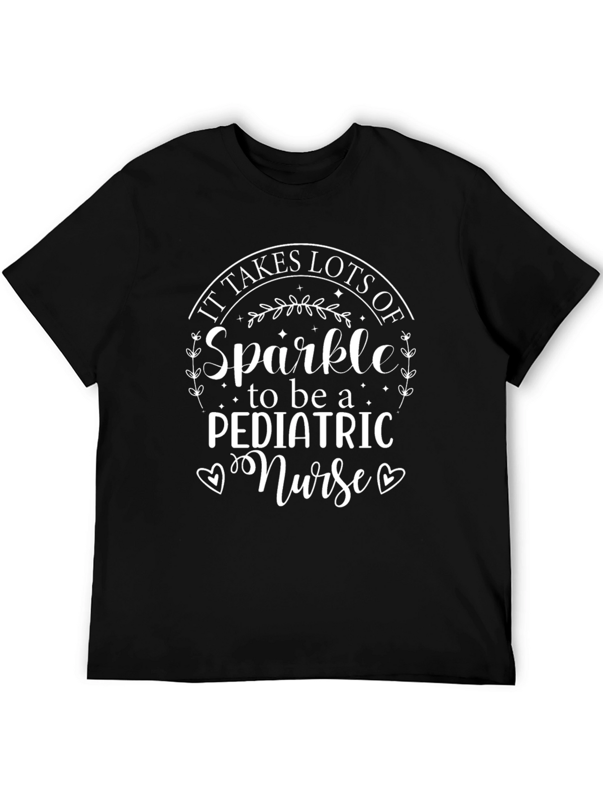 Sparkle Pediatric Nurse Black T-Shirt