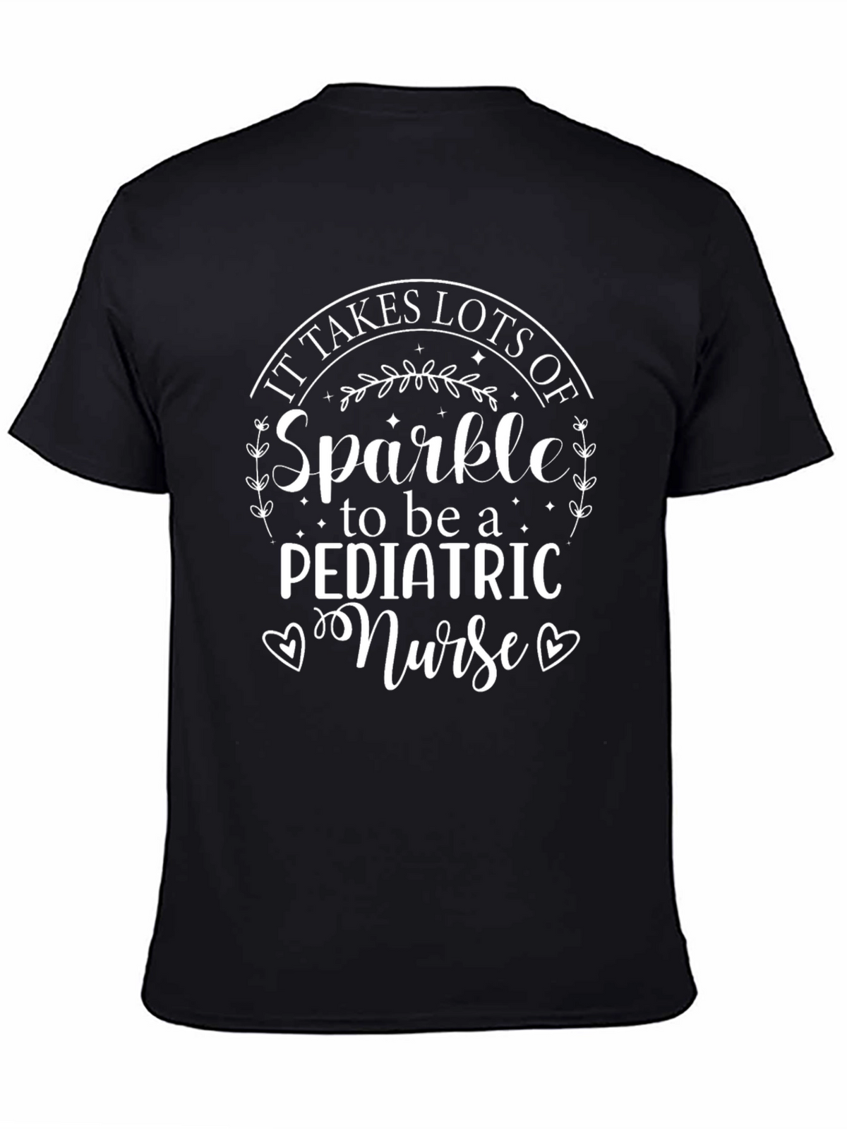 Sparkle Pediatric Nurse Black T-Shirt