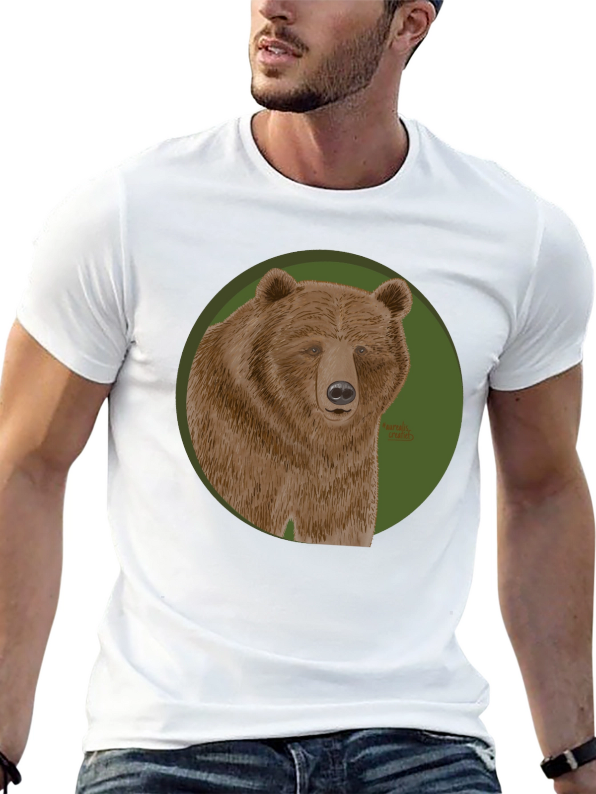 Bear Graphic T-Shirt - Stylish Mens Tee