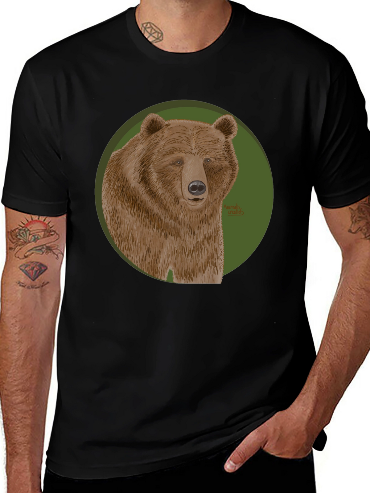 Bear Graphic T-Shirt - Stylish Mens Tee