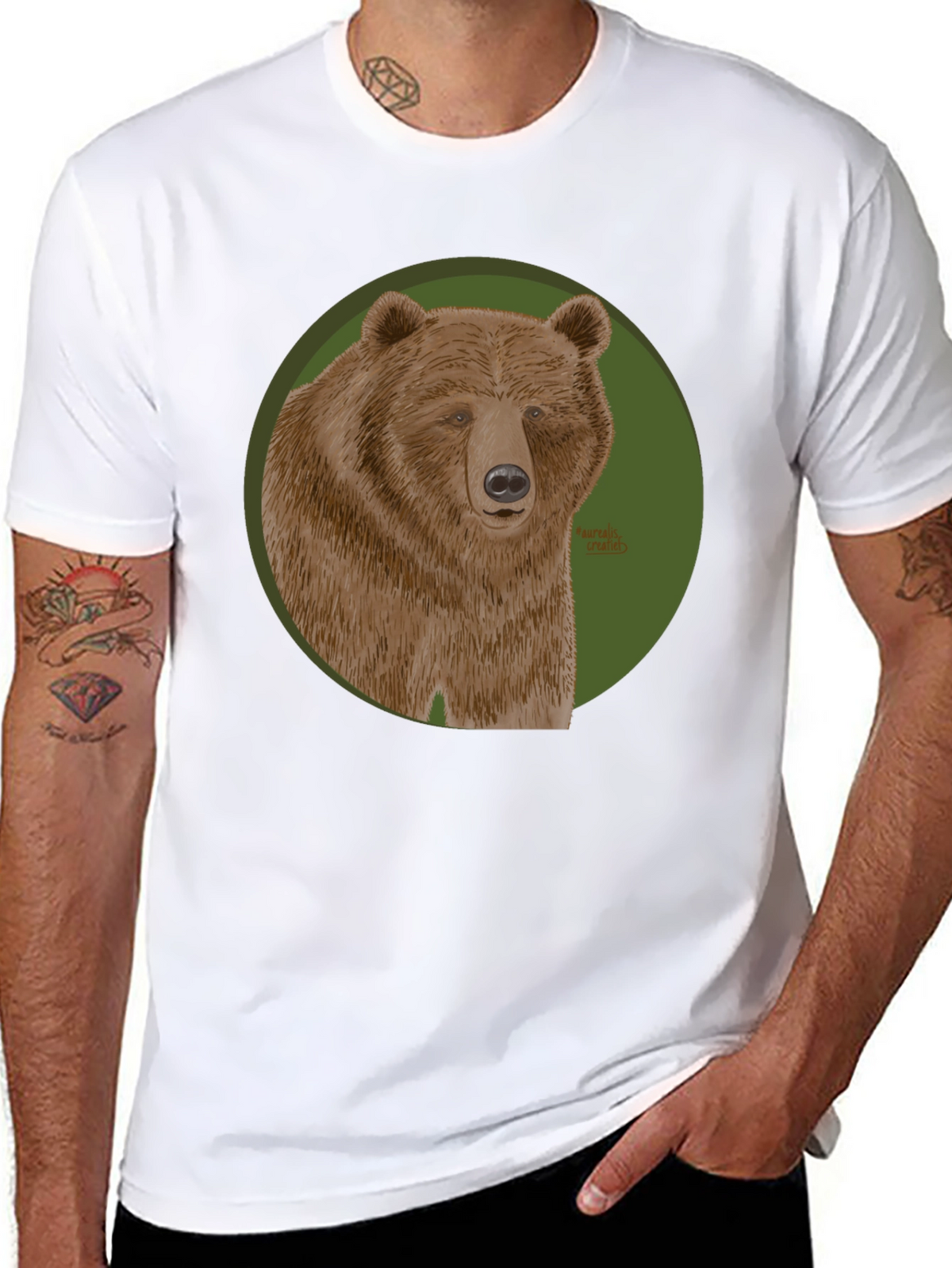 Bear Graphic T-Shirt - Stylish Mens Tee