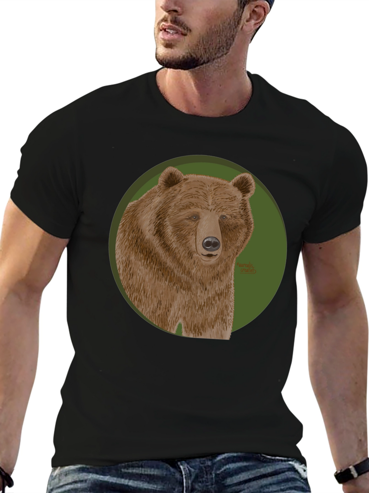 Bear Graphic T-Shirt - Stylish Mens Tee