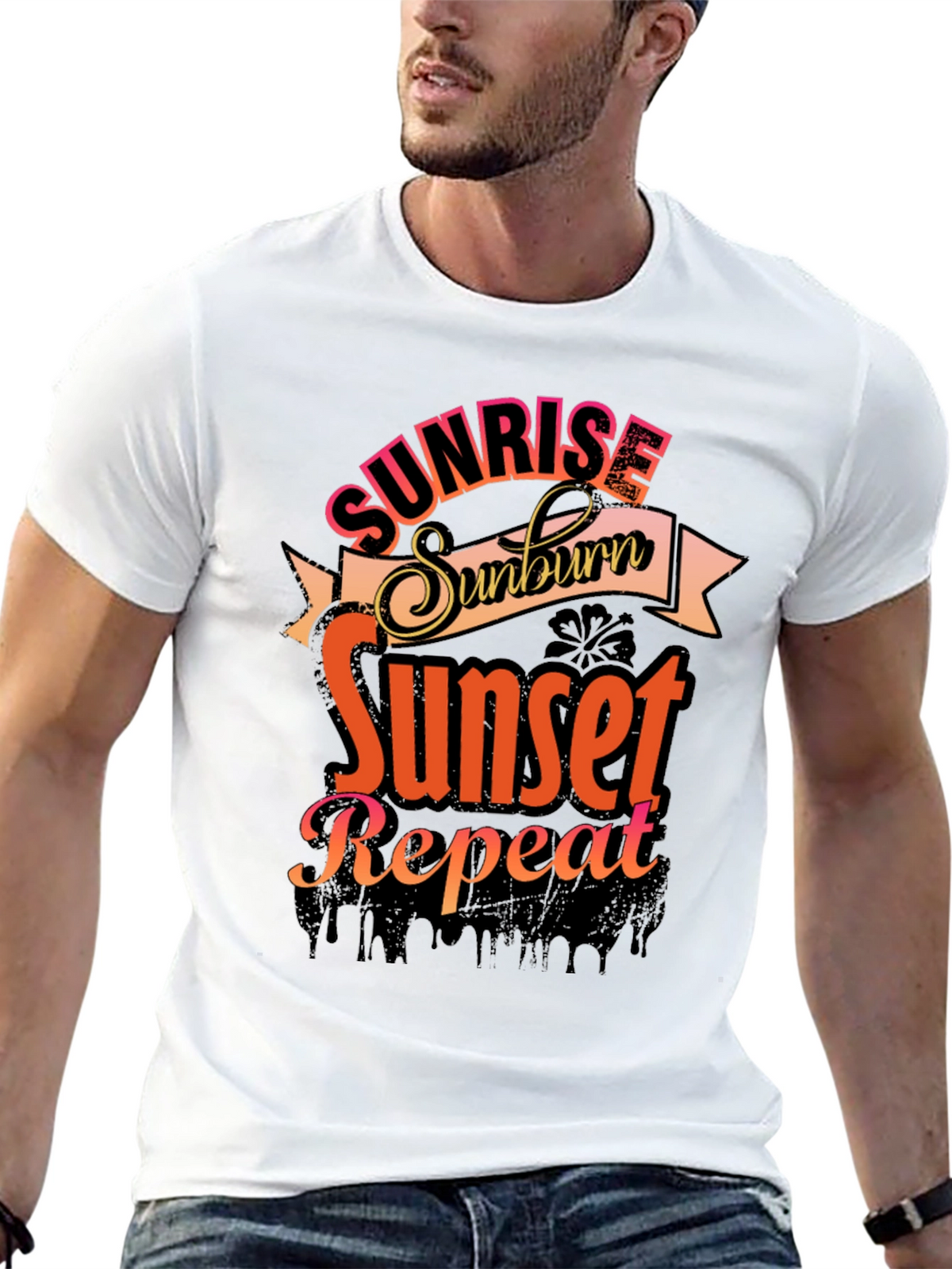 Sunrise Sunburn Sunset Repeat Graphic Tee