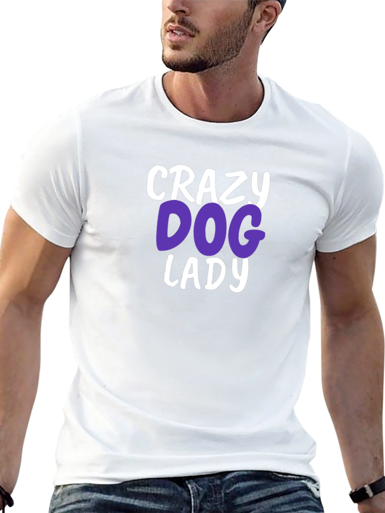 Crazy Dog Lady T-Shirt - Novelty Graphic Tee