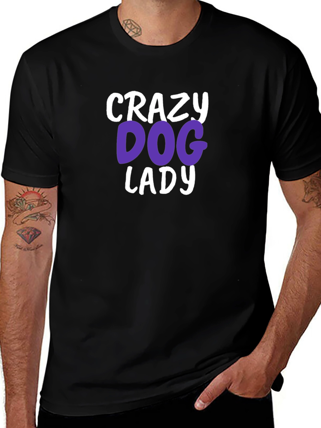 Crazy Dog Lady T-Shirt - Novelty Graphic Tee