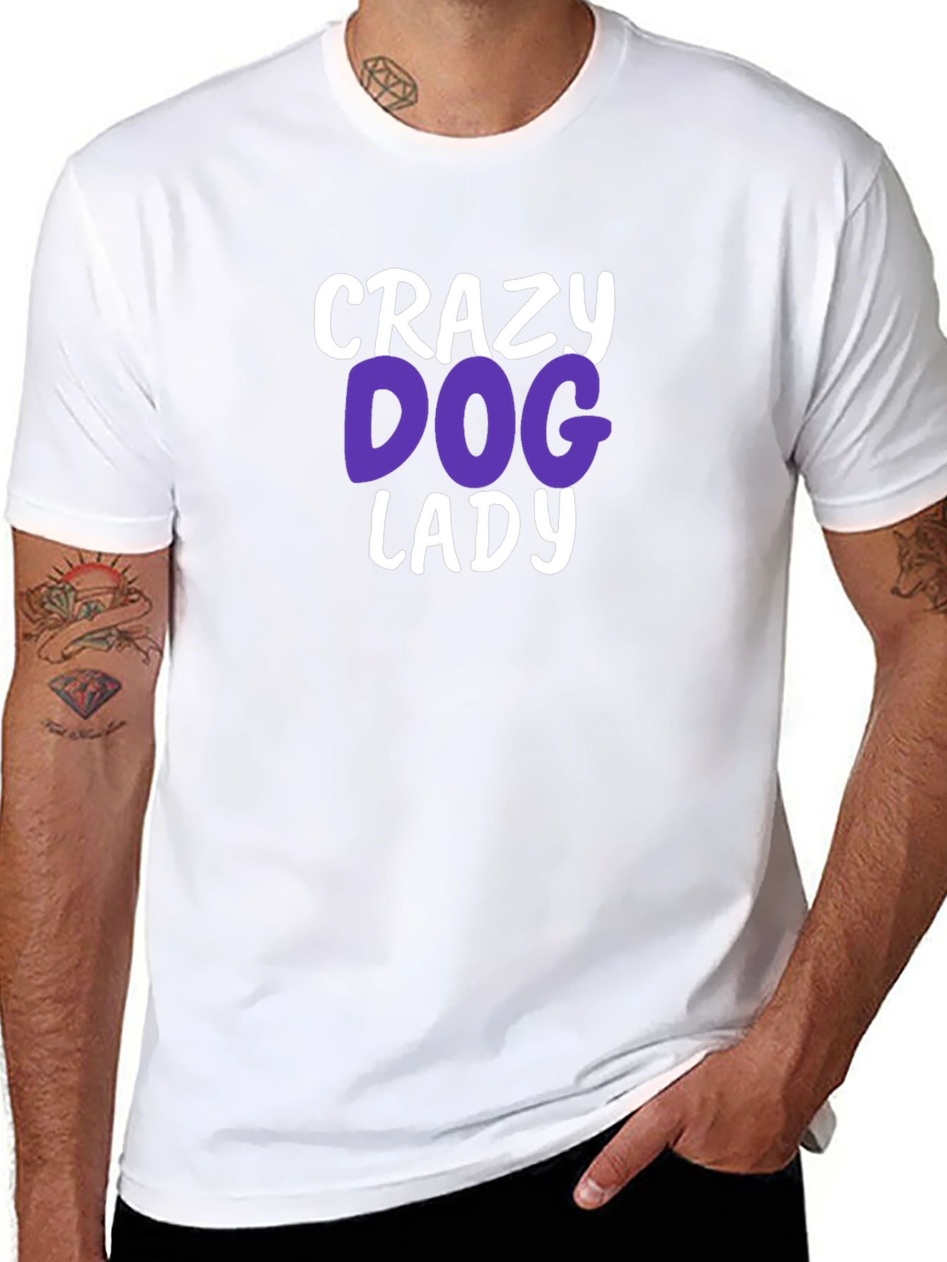 Crazy Dog Lady T-Shirt - Novelty Graphic Tee