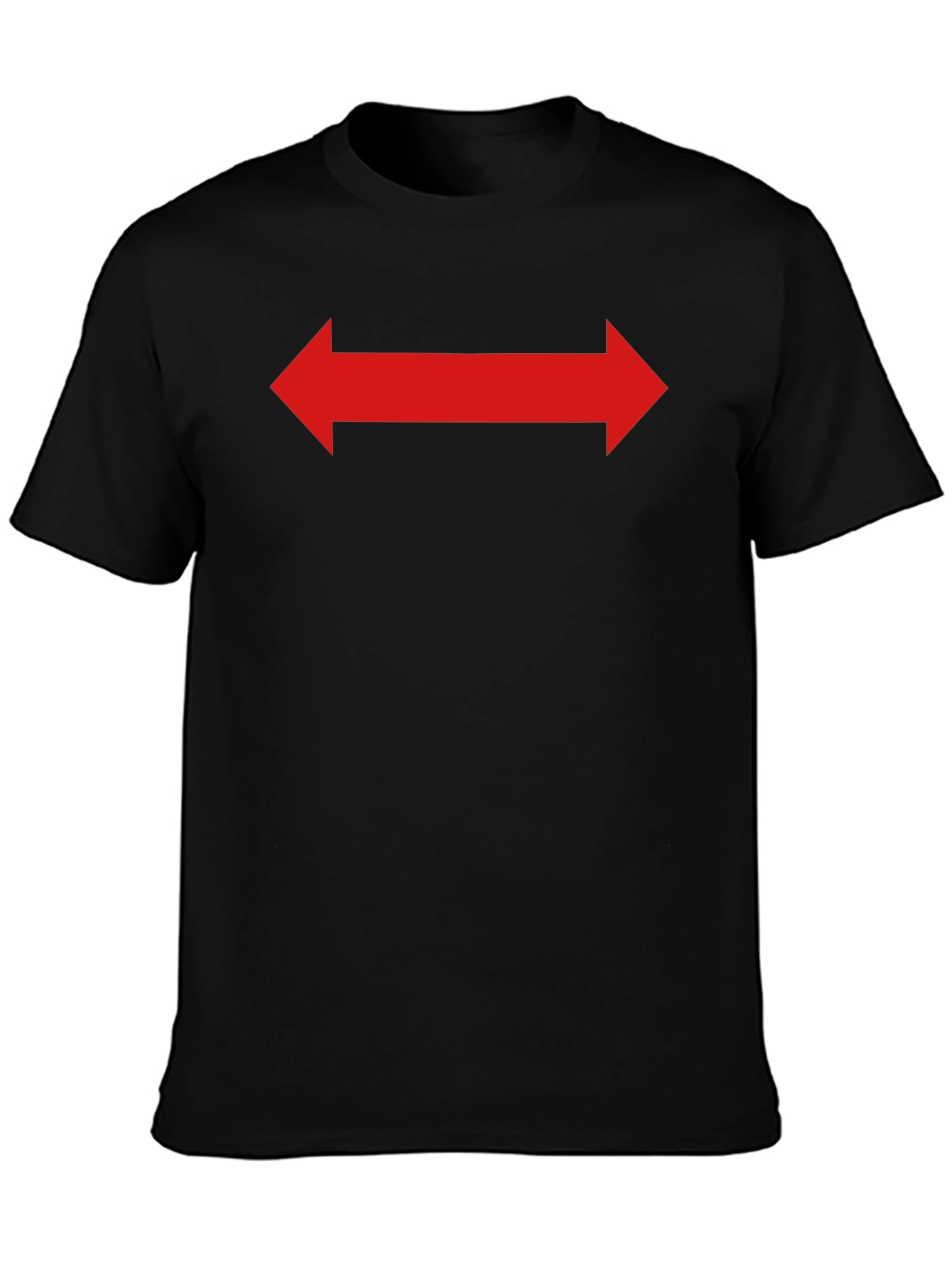 Red Arrow Graphic Tee - Black Cotton Shirt
