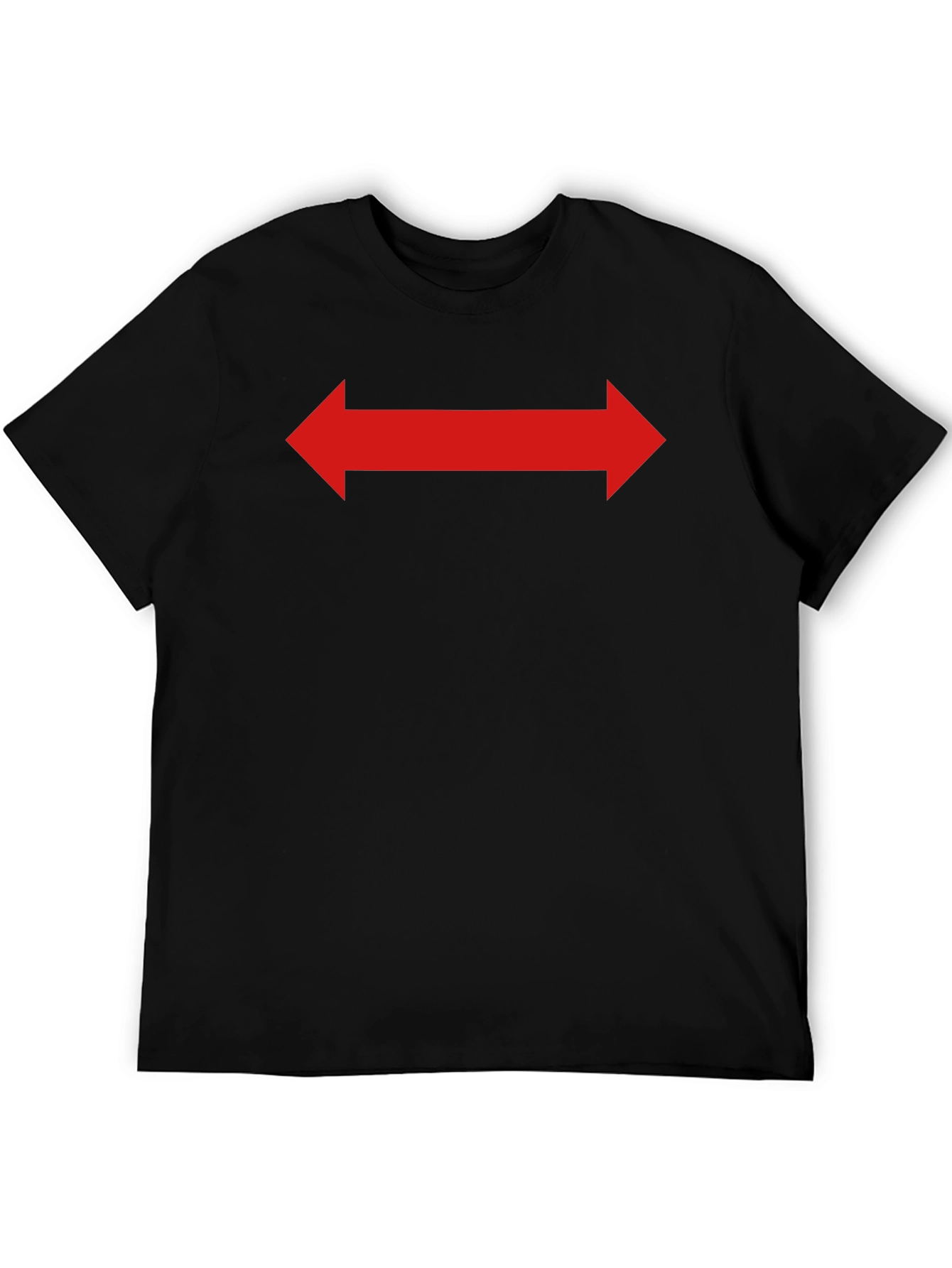 Red Arrow Graphic Tee - Black Cotton Shirt