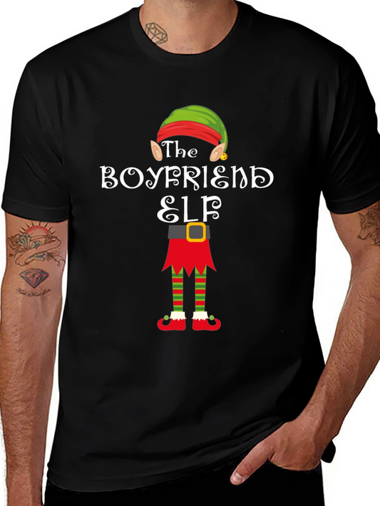 Boyfriend Elf Holiday Graphic Tee