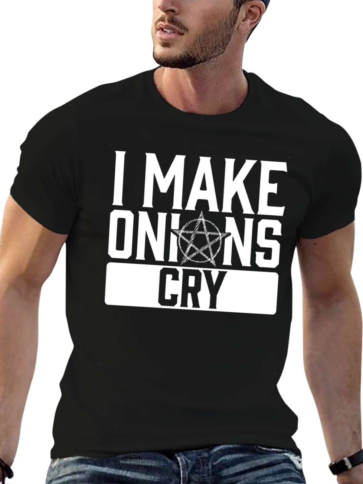 I Make Onions Cry Graphic Tee - Black