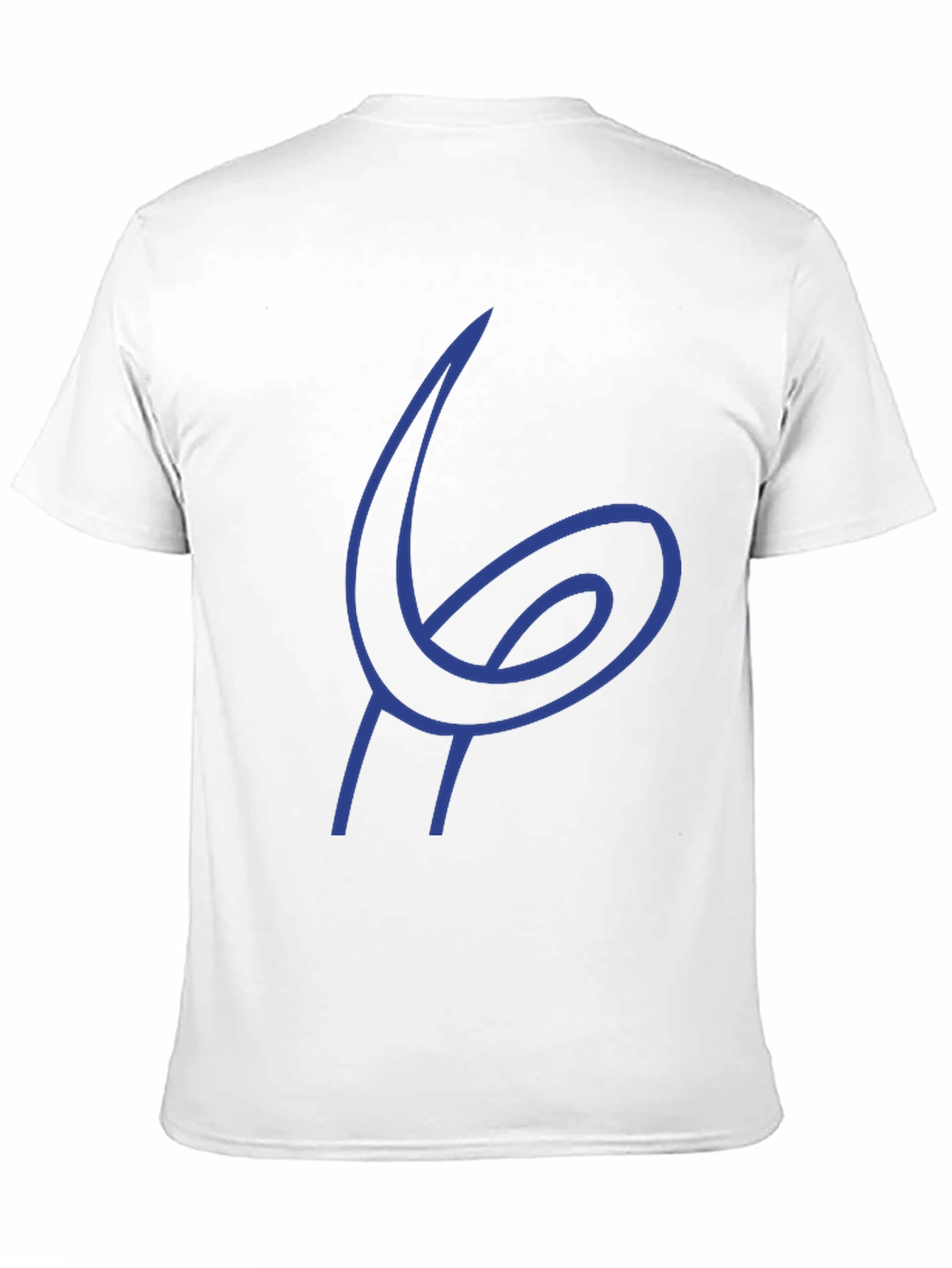 Blue Abstract Design Black T-Shirt