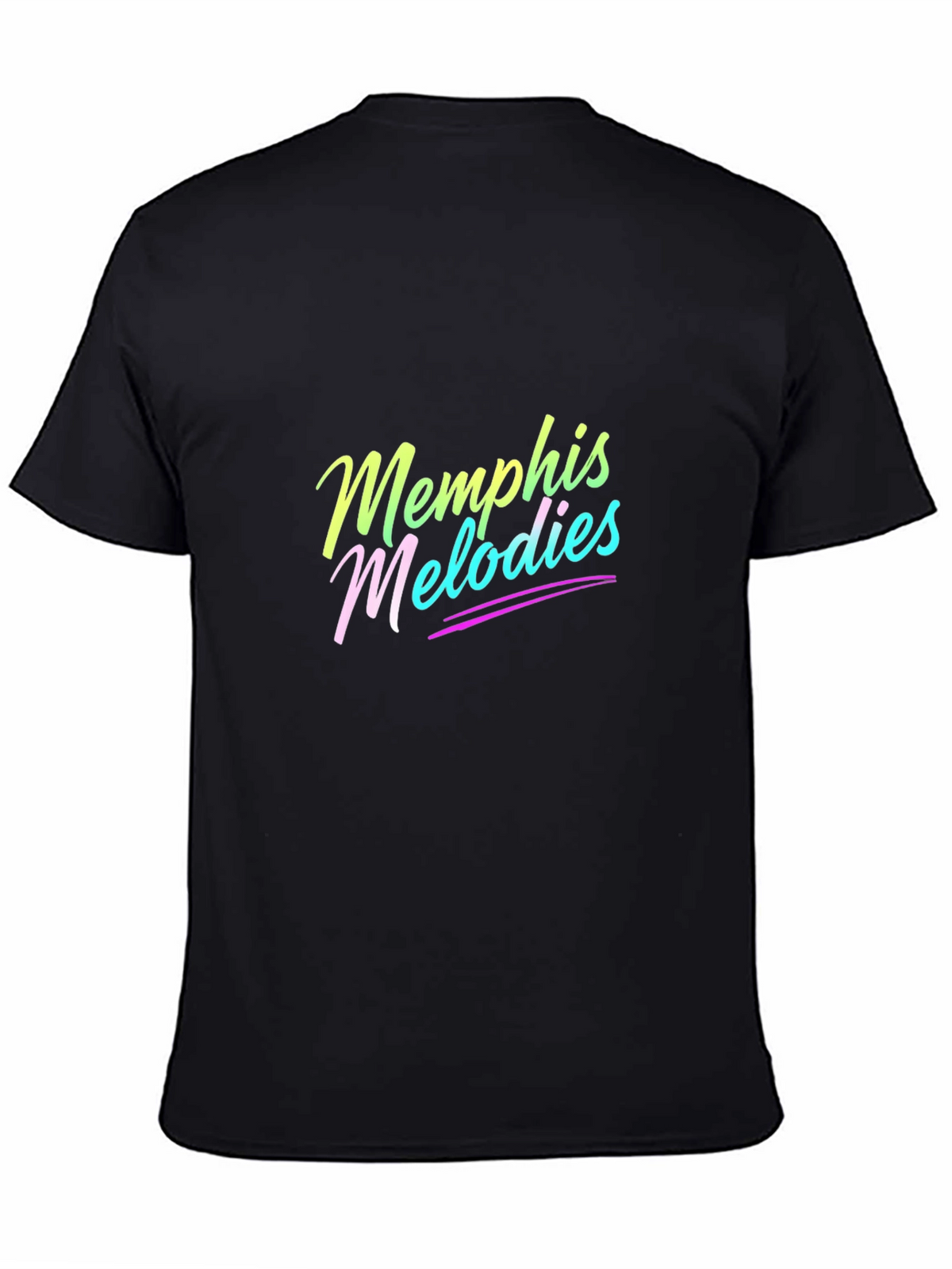 Memphis Melodies Black Cotton Graphic Tee