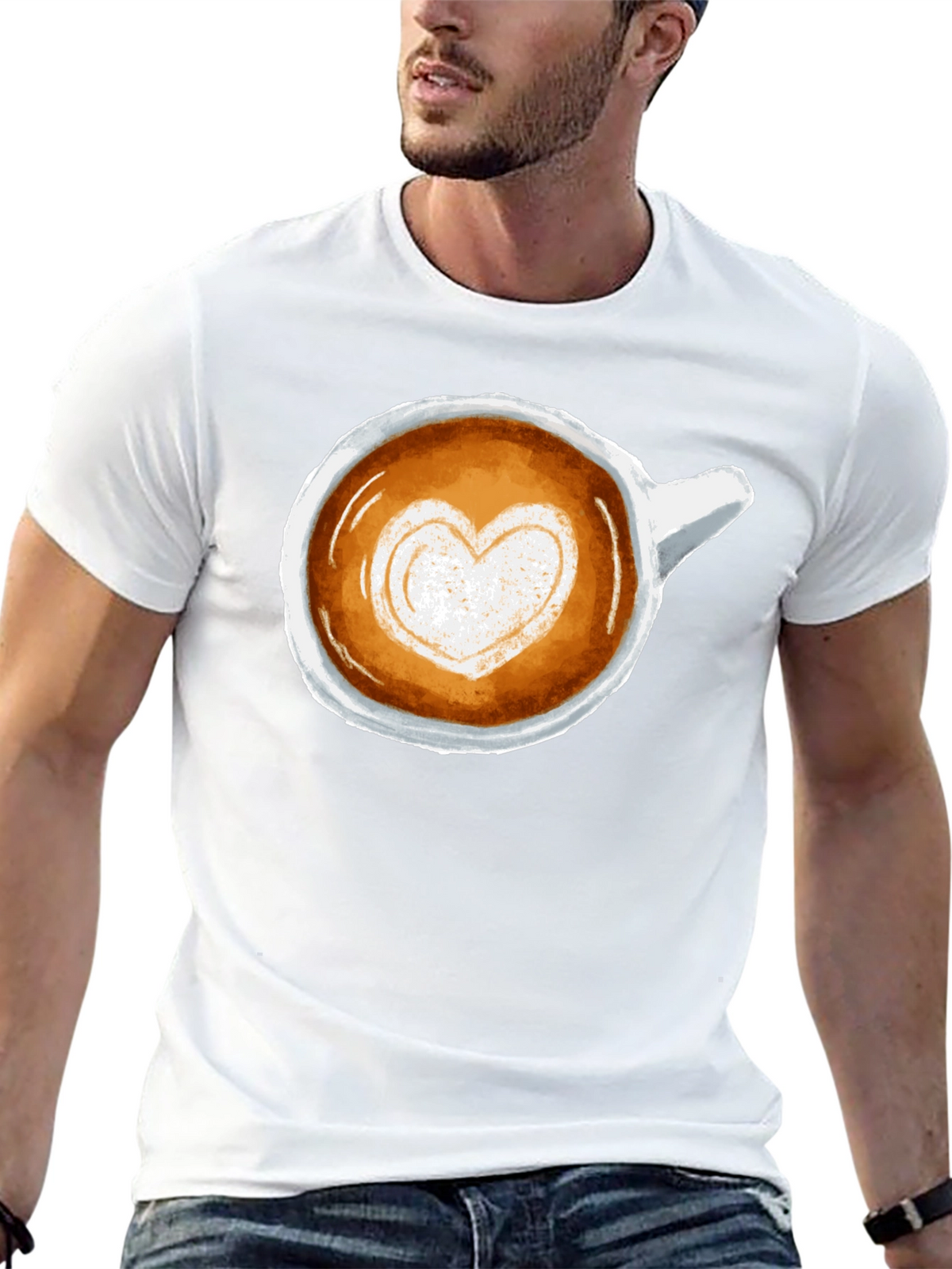Latte Art Heart Tee - Coffee Lovers T-Shirt