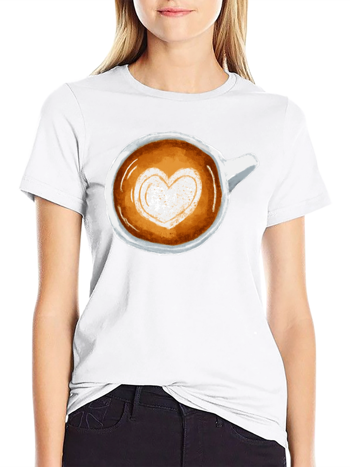 Latte Art Heart Tee - Coffee Lovers T-Shirt