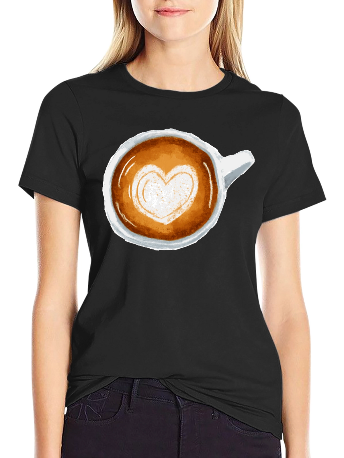 Latte Art Heart Tee - Coffee Lovers T-Shirt