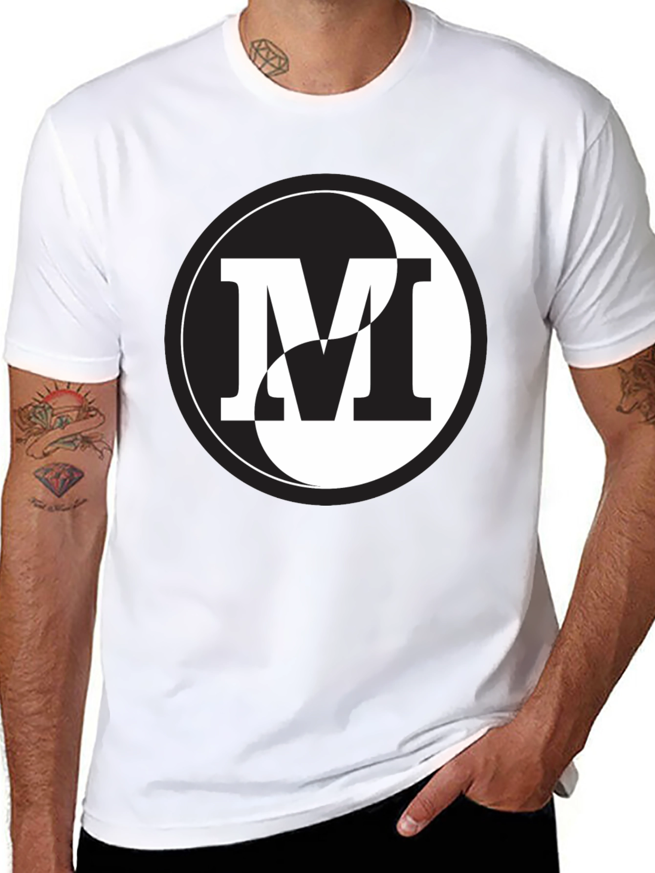 Yin Yang M Graphic Tee - Modern Style