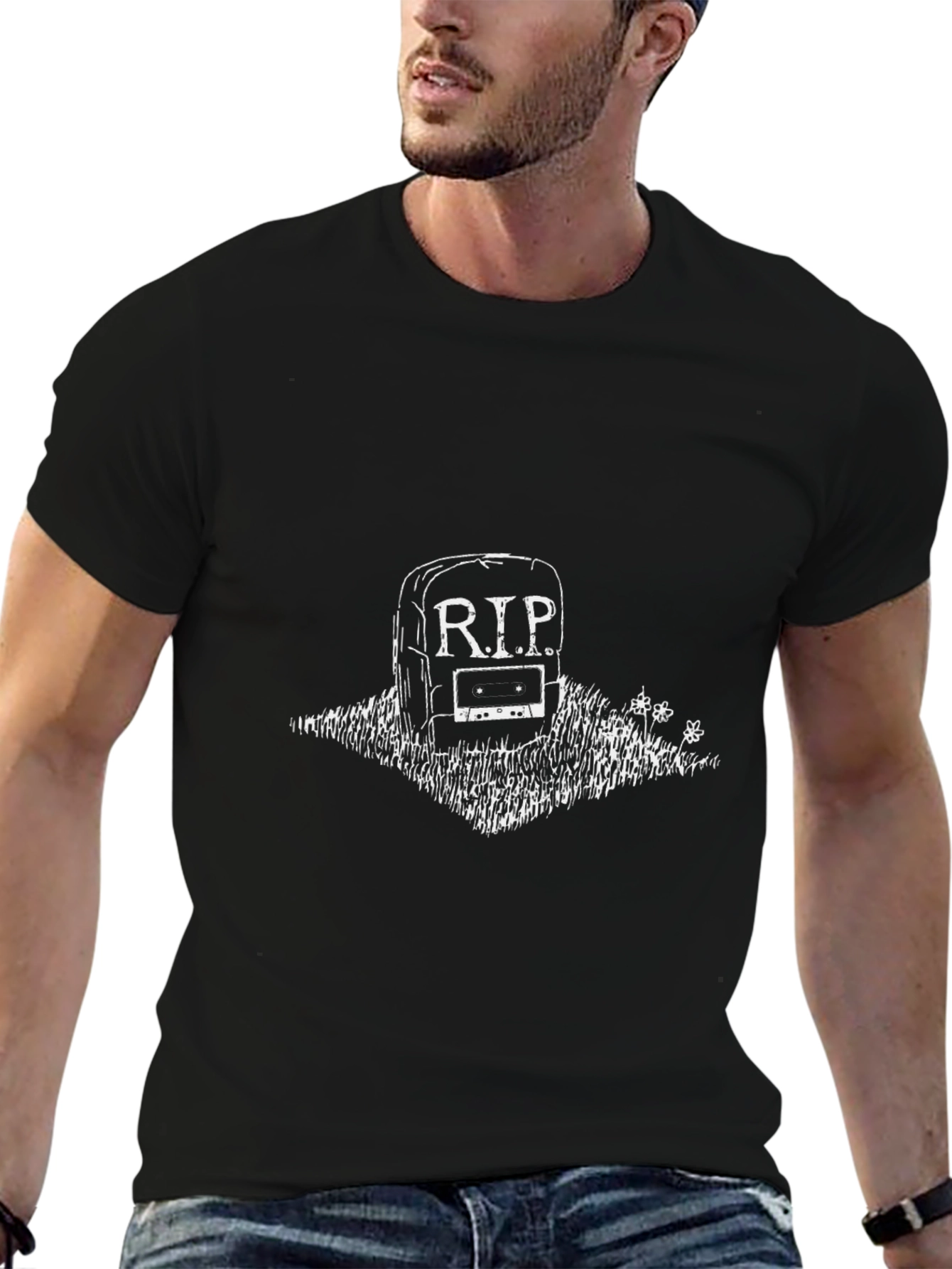 RIP Cassette Tape Black T-Shirt