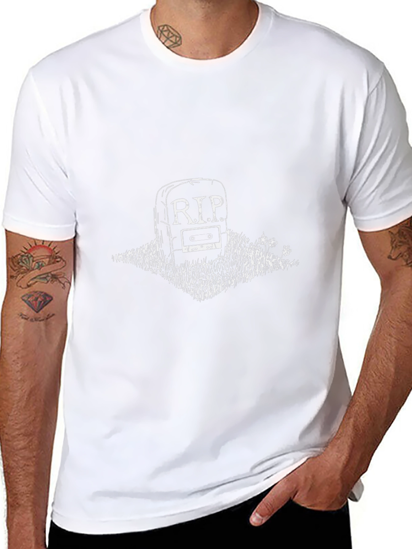 RIP Cassette Tape Black T-Shirt