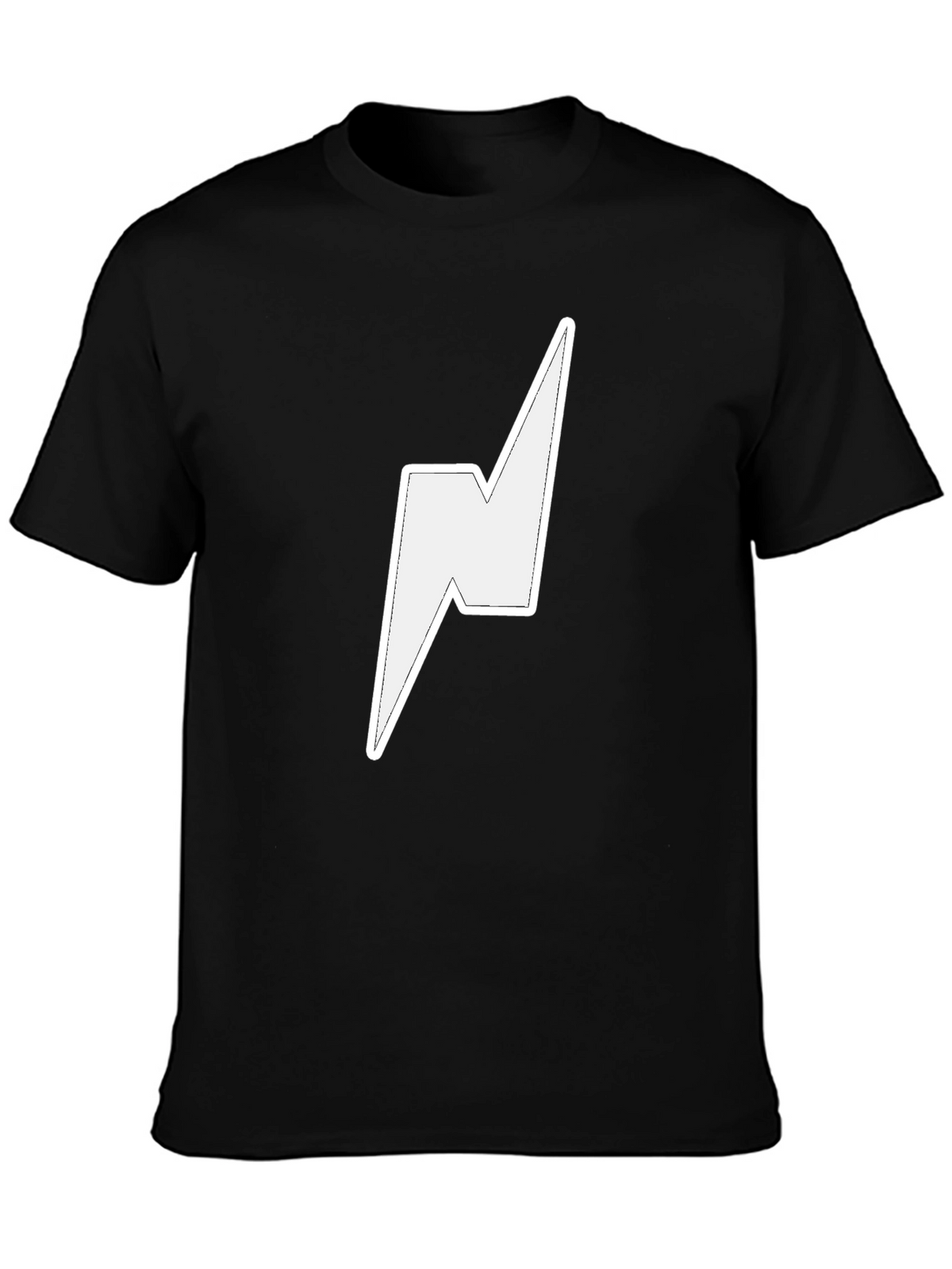 Lightning Bolt Graphic Tee - Stylish Black T-Shirt
