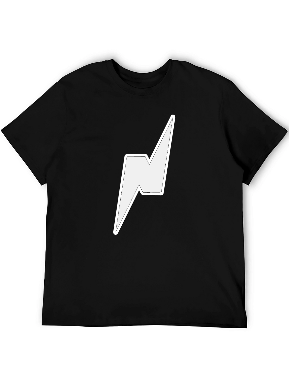 Lightning Bolt Graphic Tee - Stylish Black T-Shirt