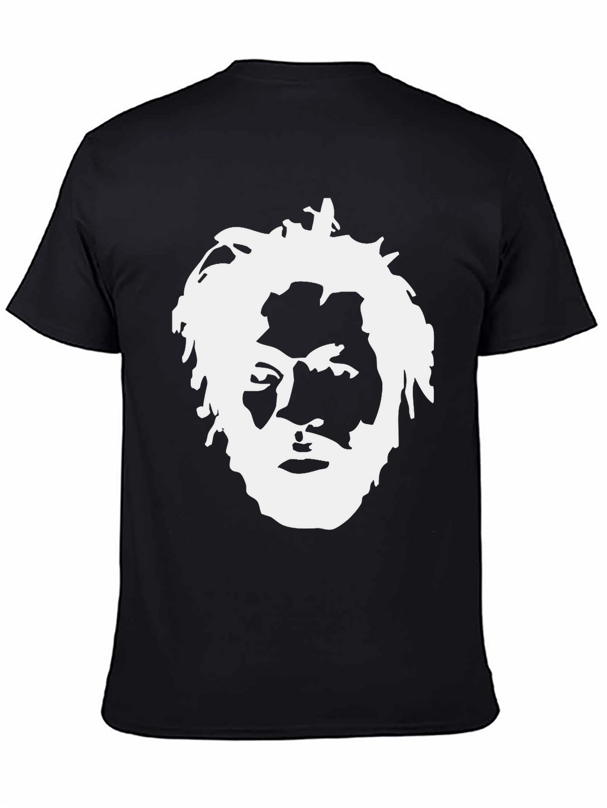 Bold Graphic Tee - White Portrait on Black