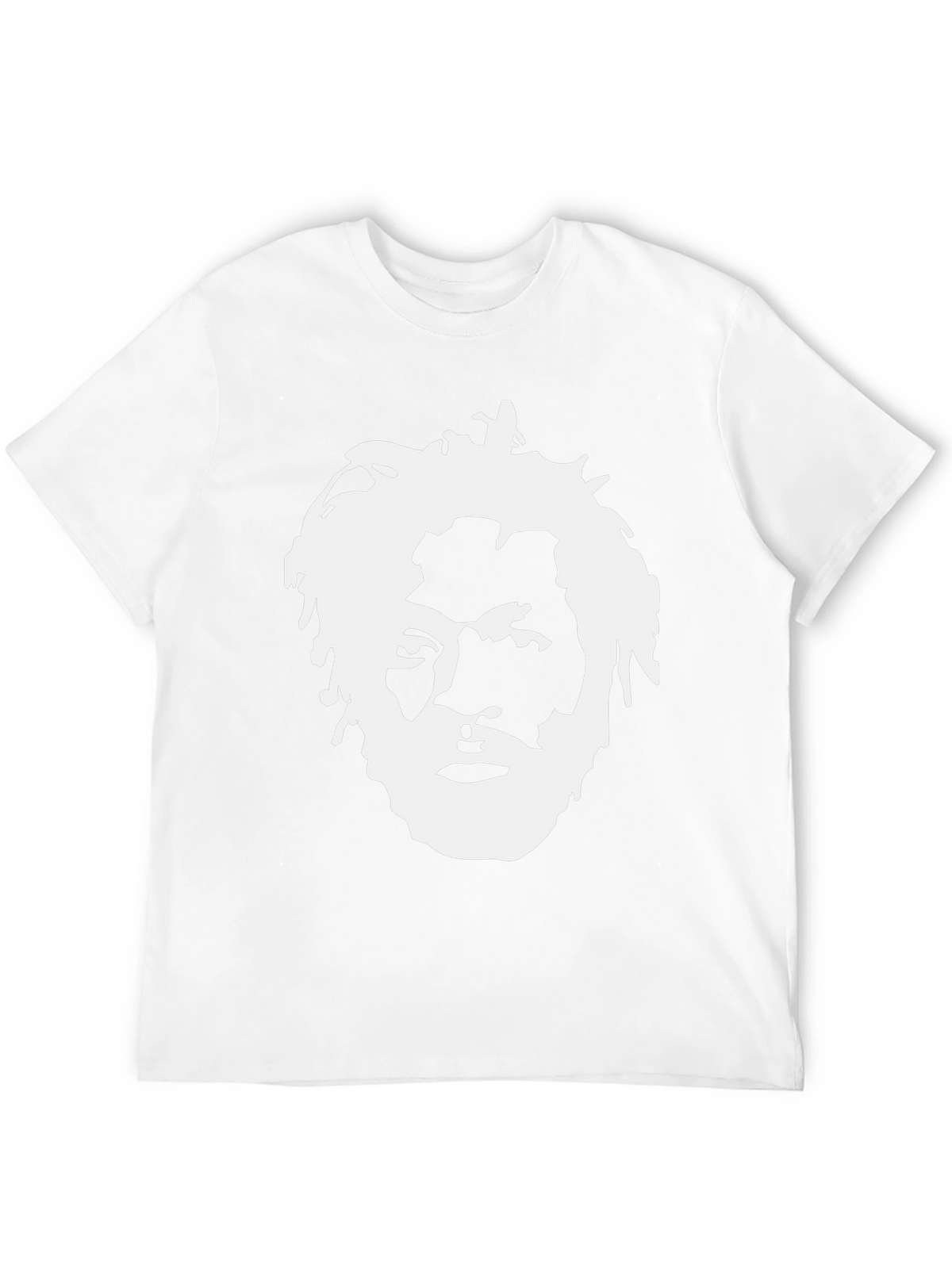 Bold Graphic Tee - White Portrait on Black