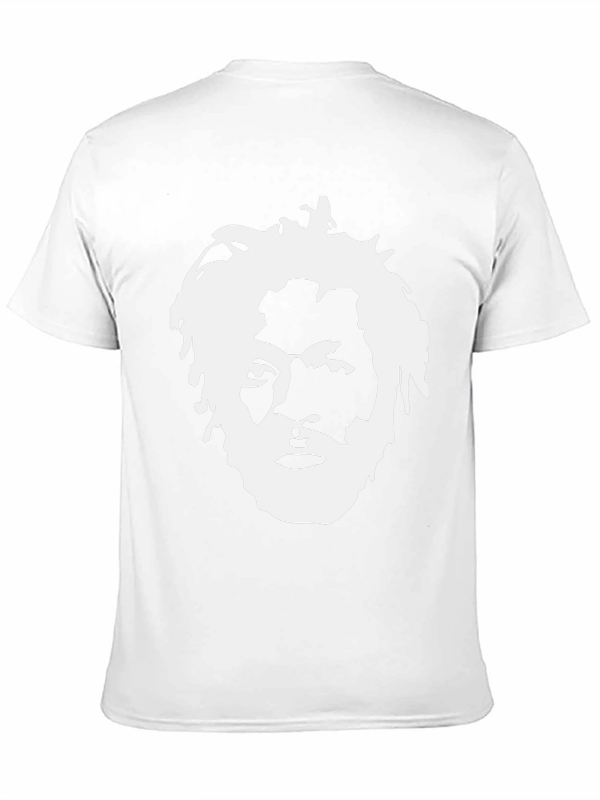 Bold Graphic Tee - White Portrait on Black