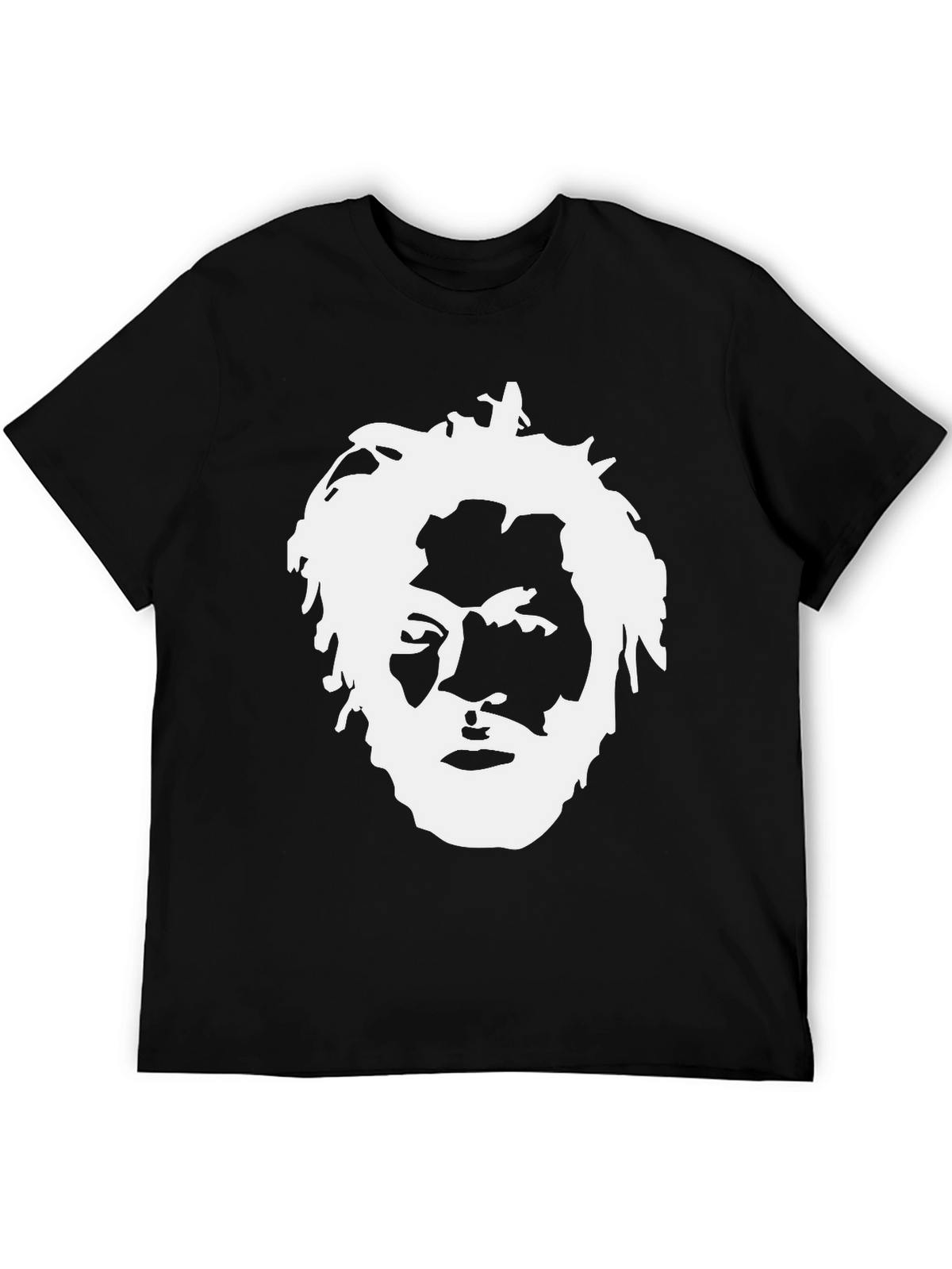 Bold Graphic Tee - White Portrait on Black