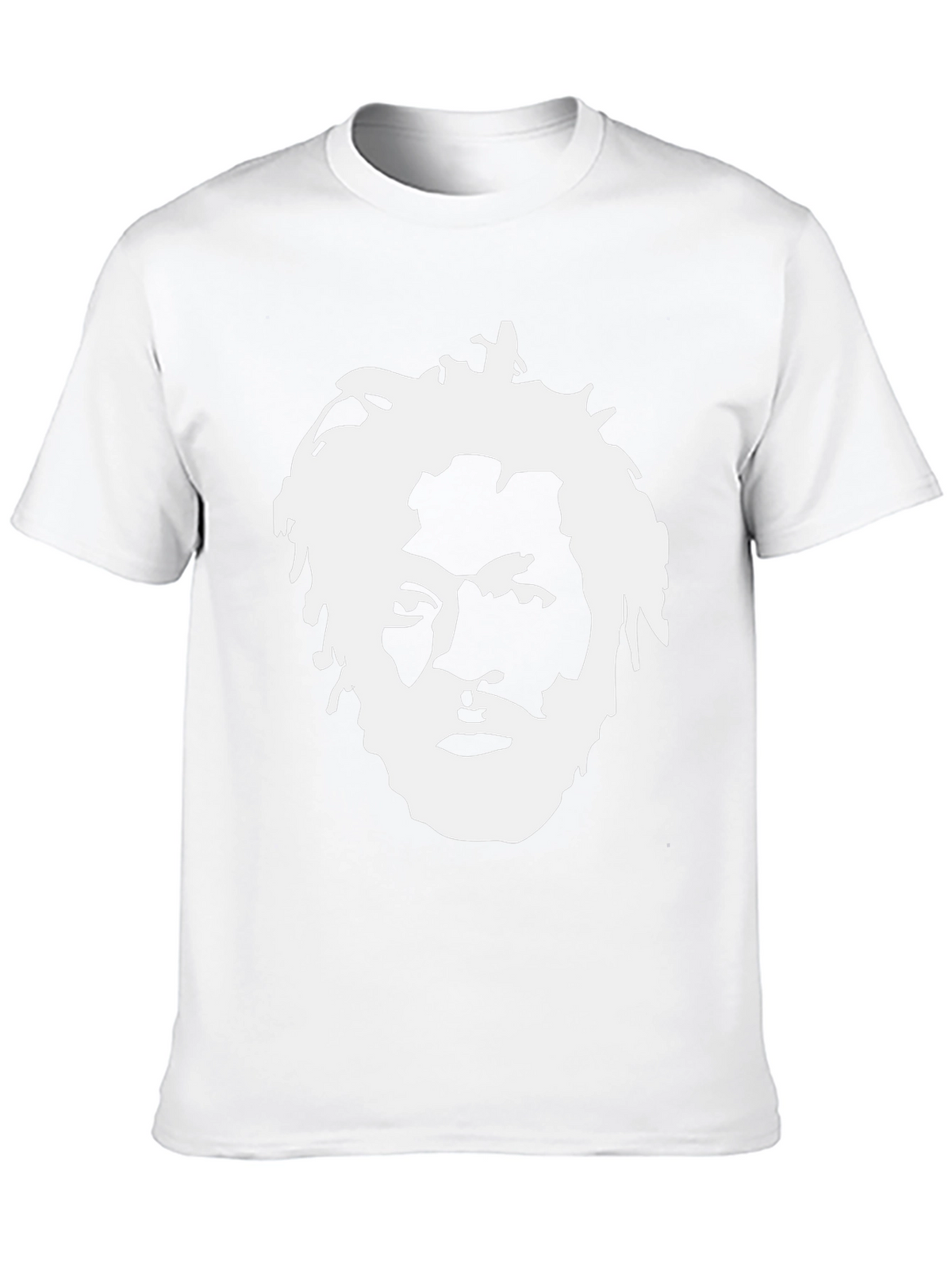 Bold Graphic Tee - White Portrait on Black