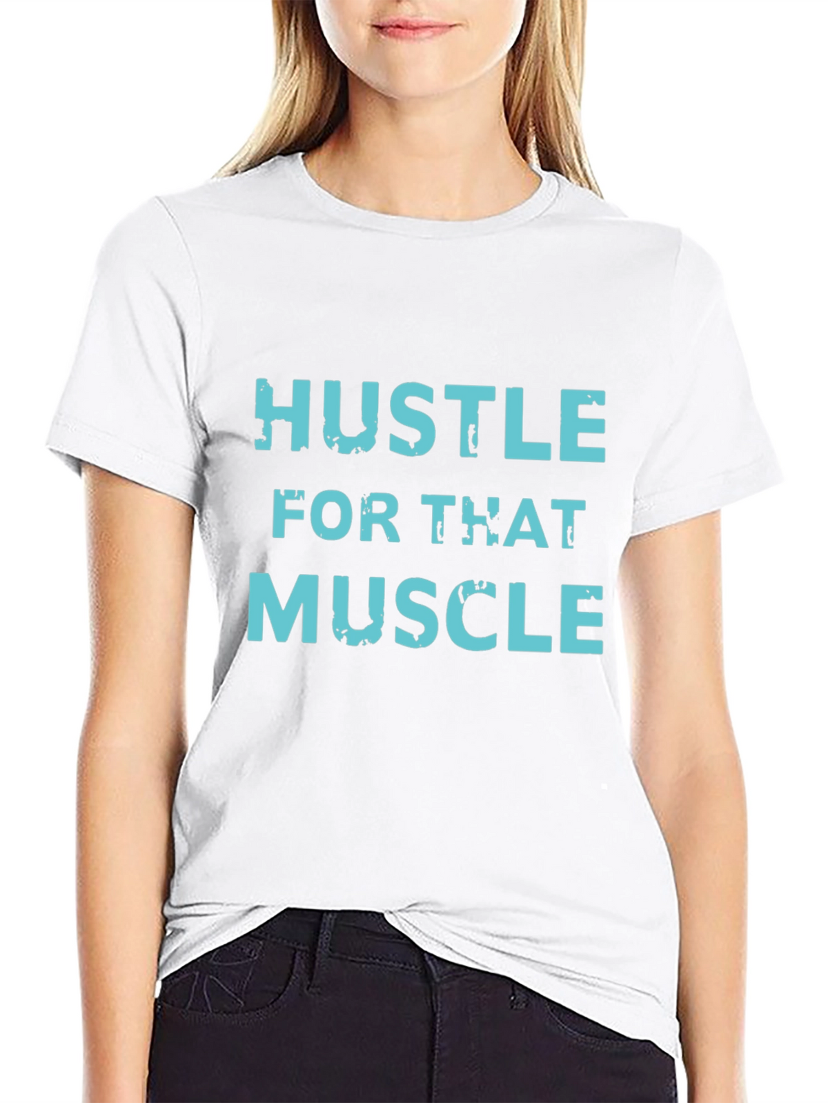Hustle For That Muscle Black Graphic Tee