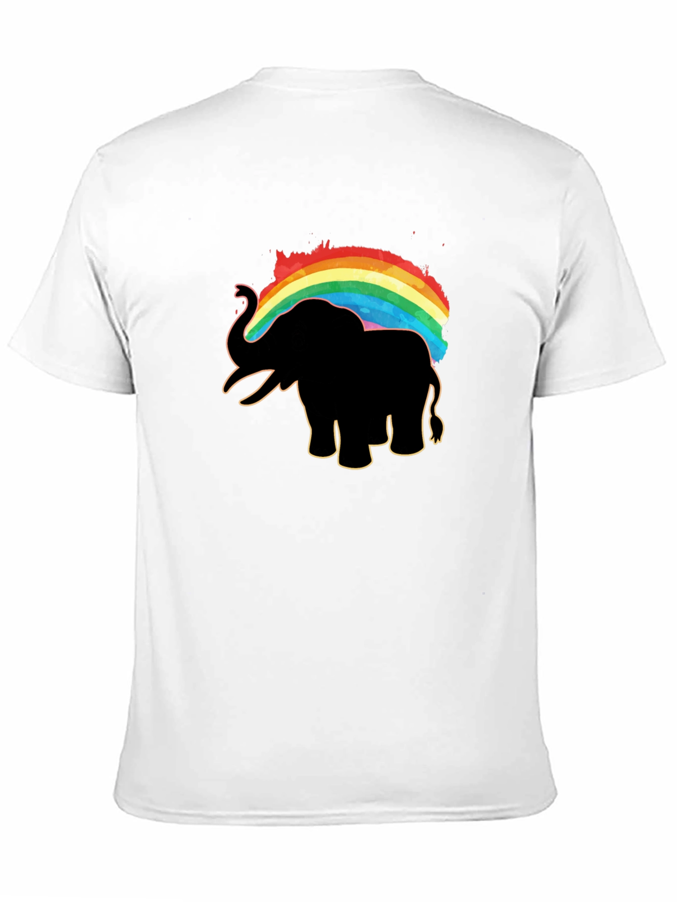 Elephant Rainbow Graphic Print Tee