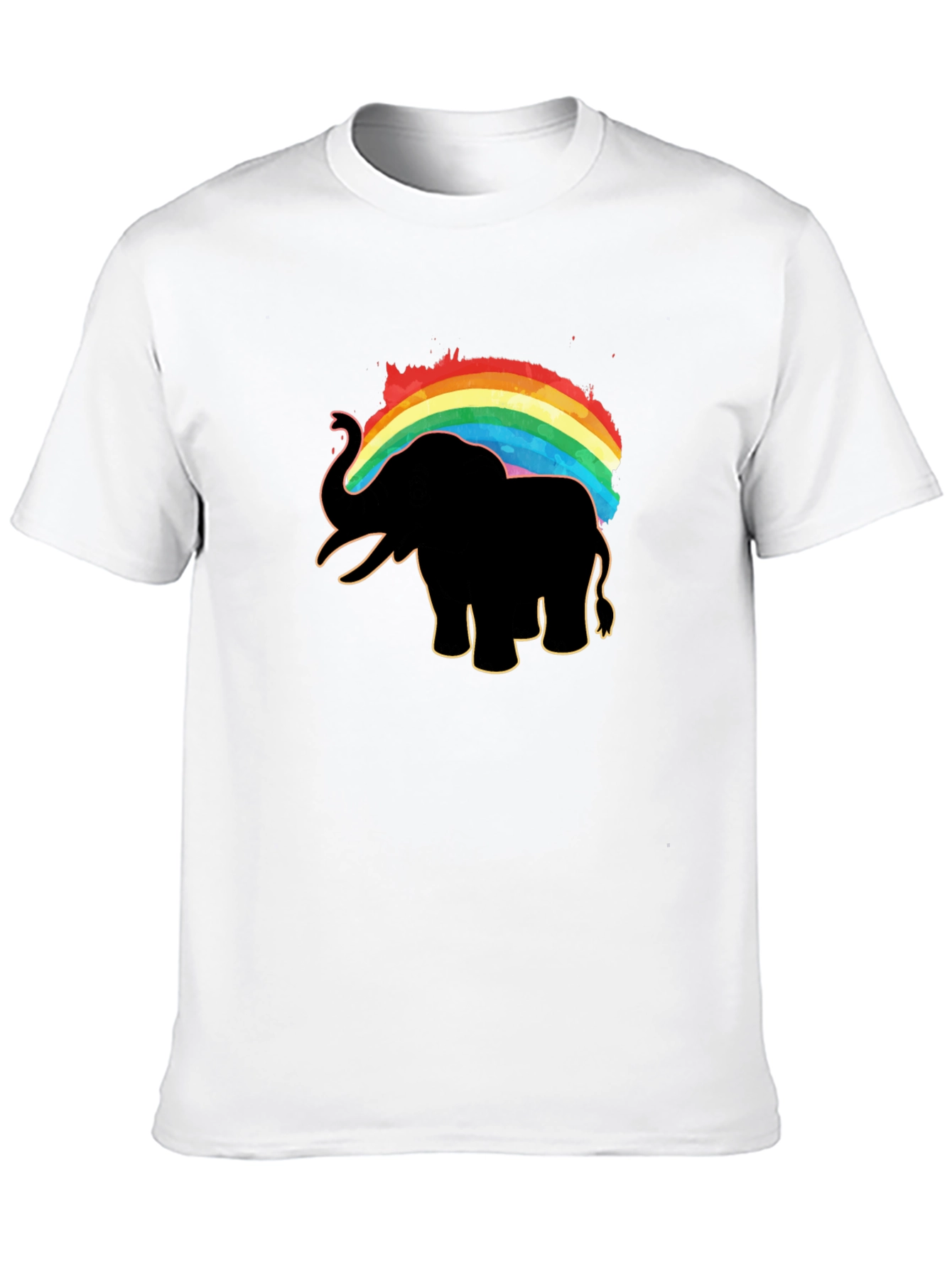 Elephant Rainbow Graphic Print Tee