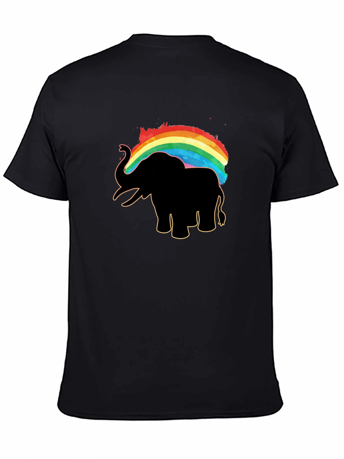 Elephant Rainbow Graphic Print Tee