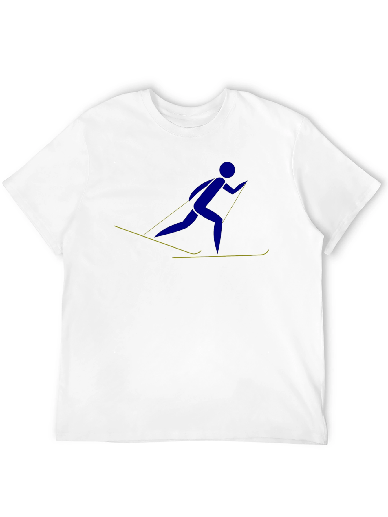 Skiing Stick Figure Graphic Tee