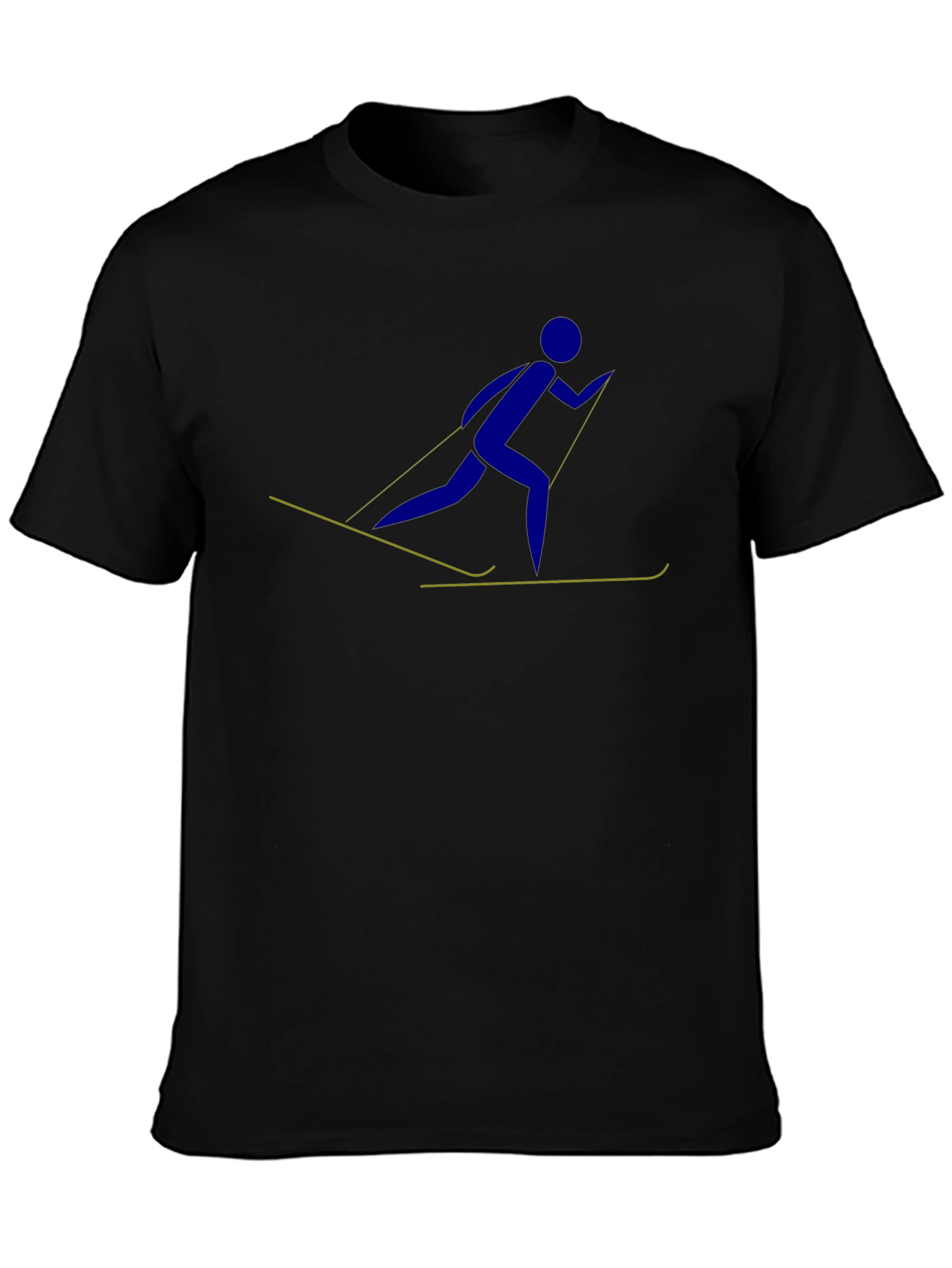 Skiing Stick Figure Graphic Tee